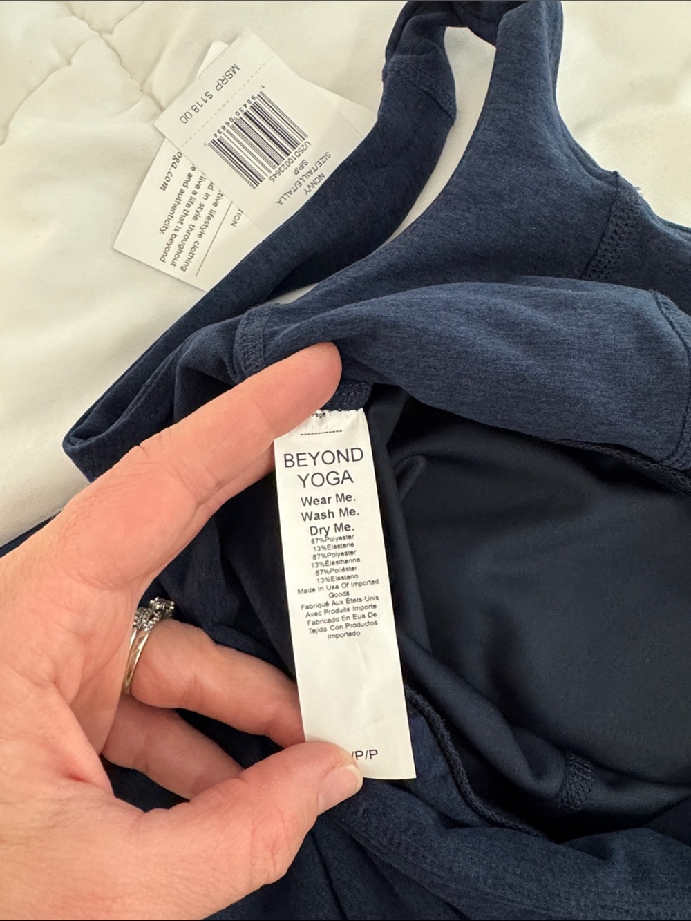 NWT Beyond Yoga Spacedye Court Appeal Mini Dress Small Navy Shorts Skort Romper - Picture 6 of 7